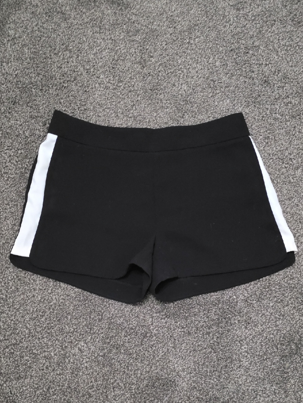 J. Crew Black Tuxedo Shorts with White Side Stripes Sz 6